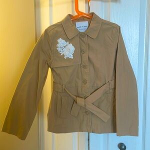 Janie and Jack Girls’ Trench Coat - Size 7-8 - 100% Cotton